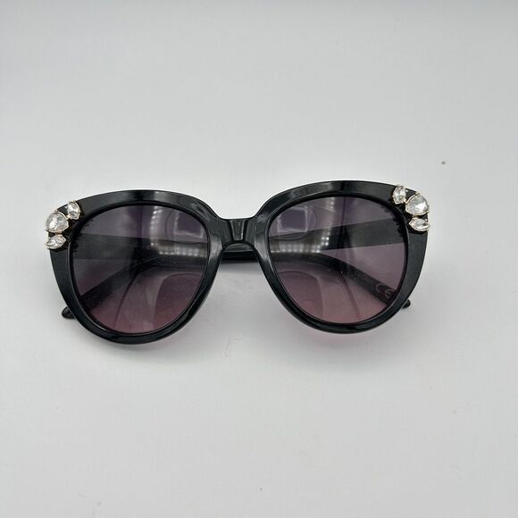 Steve Madden Women's Silver Rhinestone Black Frame Sunglasses Frames Only - Picture 1 of 12